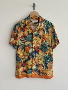 Orlebar Brown “Travis Club Tropicana” Short Sleeve Shirt Linen Blend Fruit XL - Picture 1 of 11