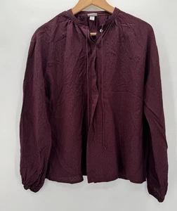 Blusa A New Day Boho Hippie Campesina Mujer Borgoña Profundo Manga Larga Talla XS - Imagen 1 de 8