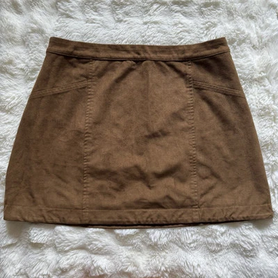 Minifalda de Gamuza Boho Vaquera Occidental Hippie Abercrombie Fitch Talla 8 Foto 1 de 4