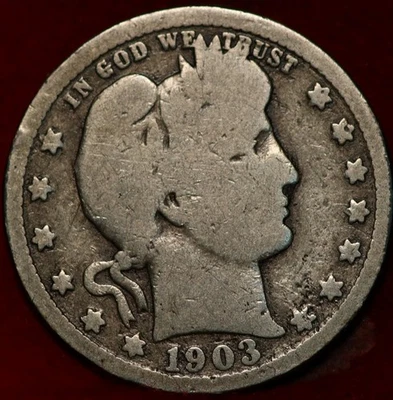 1903-O New Orleans Mint Silver Barber Quarter - Image 1 of 2