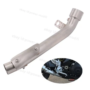 For Suzuki GSXR1000 2007-2008 Slip On Delete Catalyst Exhaust Tips Mid Link Pipe - Picture 1 of 7