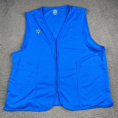 Walmart Employee Vest Mens XL Blue Full Zip Associate Uniform - Image 1 of 4