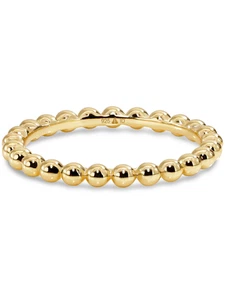 DEVATA Gold Plated Sterling Silver Beaded Ball Ring DRC1221 - Picture 1 of 8