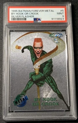 1995 Batman Forever Metal #5 Riddler "By Hook Or Crook" Silver Flasher PSA 9 - Image 1 of 2