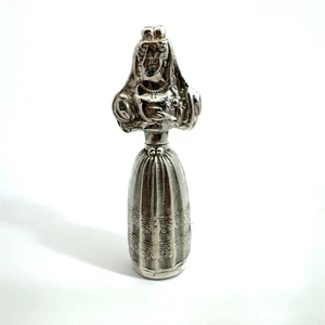 Victorian Lady Antique Needle Case 850 Silver - Picture 1 of 7