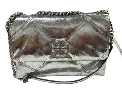 Tory Burch Kira 金属钻石被子小号可转换单肩包全新无标签 — 第 1/3 张图片