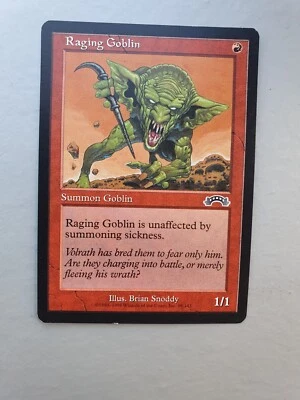 Raging Goblin, MTG Exodus (1998), Common Red Creature NM - Image 1 of 2
