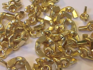 M5 SOLID BRASS WING NUTS WITH FREE M5 BRASS WASHERS 5 / 10 OR 20 PACKS - Picture 1 of 2