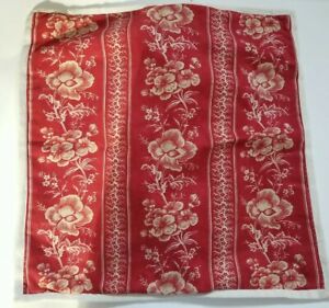 Ralph Lauren CHAPS Telluride Red/Cream Floral 18" Square Pillow Sham 100% Cotton