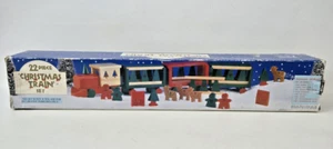 VTG INTERNATIONAL CHRISTMAS 22 PIECE WOOD CHRISTMAS TRAIN SET HANDCRAFTED 1994 - Picture 1 of 5