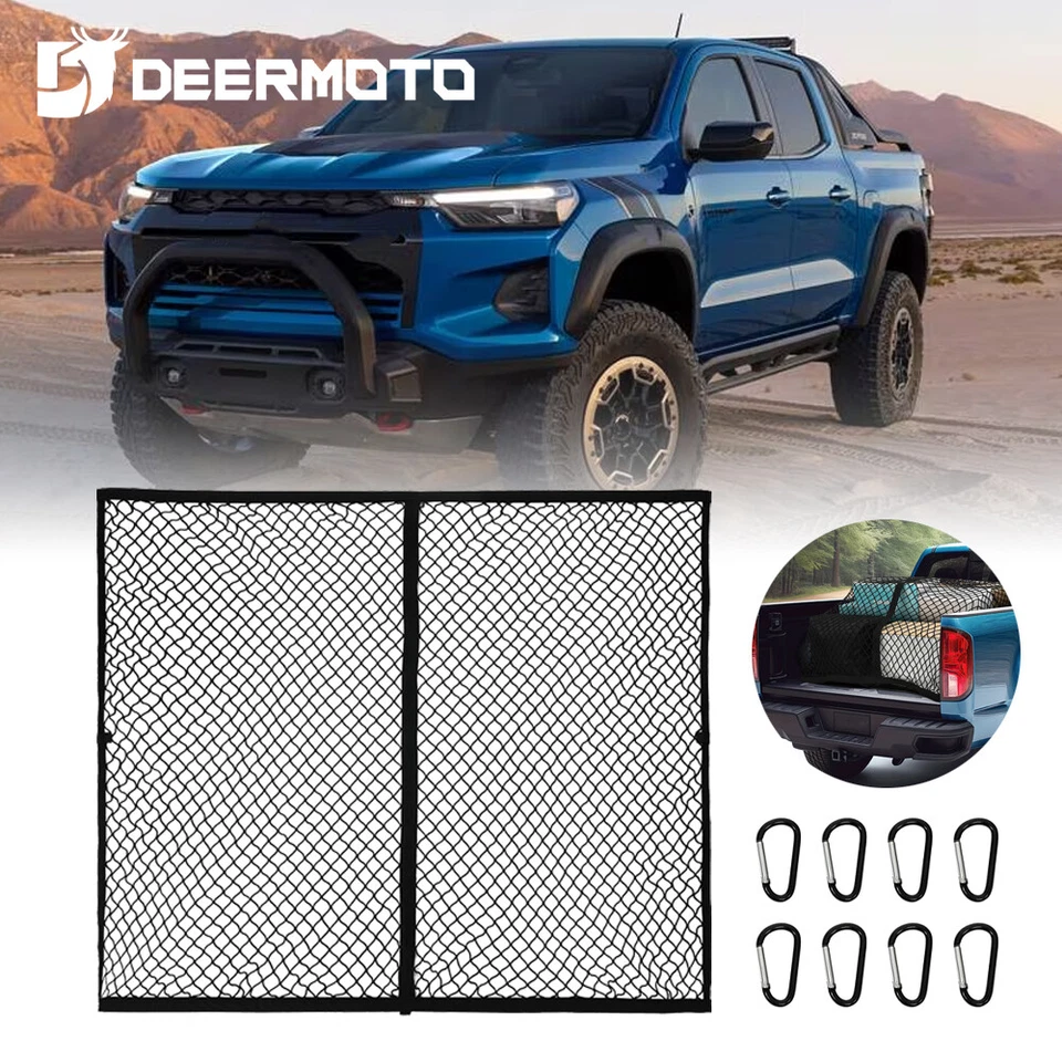 Red de carga altamente elástica camión caja organizador malla almacenamiento para Chevrolet Colorado Foto 1 de 4