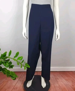 Pantalón Pantalones Jillian Talla 20 Pierna Recta Bolsillos Cinturón Lazos Azul Panel Elástico - Imagen 1 de 11