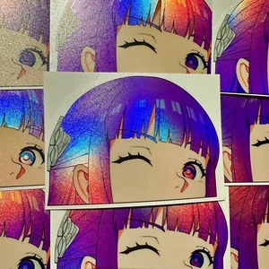 FERN HOLO ANIME CHICA PEEKER PEGATINA FRIEREN CALCOMANÍA COCHE - Imagen 1 de 1