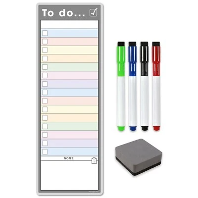 Large Magnetic To Do List Planner, Dry Wipe Fridge Whiteboard or Dry Erase Board - Image 1 of 4