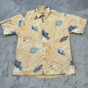 Cooke Street Herren Gr. M Hawaiihemd gelb tropisch Ozean Fisch maritim - Bild 1 von 6