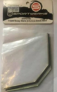 SPORTWERKS SWK9180 FRONT SWAY BARS 2.0,2.2,2.5MM R/C CAR RACING SPARES - Picture 1 of 1