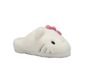 Hello Kitty Slippers Womens White Slip on - New In Box With Tags - Picture 1 of 15