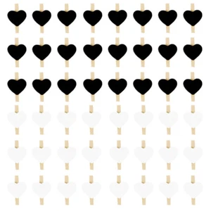 Paper Peg Pin Wooden Heart Clips Small Wooden Clothespins Photo Clothespins - Picture 1 of 12