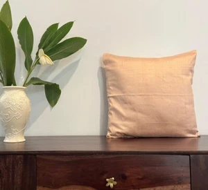 Sea Shell Pink Colour Dupioni pure silk cushion cover / sham Pillow Cover  - Picture 1 of 6