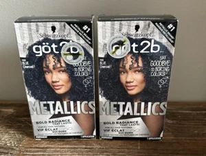 Lot of 2 Schwarzkopf Got2B Metallics Permanent Hair Color #M66 Blue Charcoal NIB - Picture 1 of 3