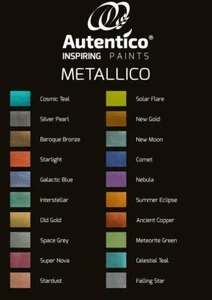 Autentico Metallico Paint 250ml Metallic Paint Gold Copper Bronze - Picture 1 of 6