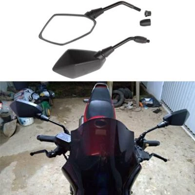 For Suzuki GS500 GS500E SFV650 TU250X Black Motorcycle Rearview Side Mirrors US - Image 1 of 4
