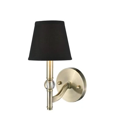 Golden Lighting Waverly 1-Light Aged Brass with Tuxedo Shade Wall Sconce Sl22 - Image 1 of 4