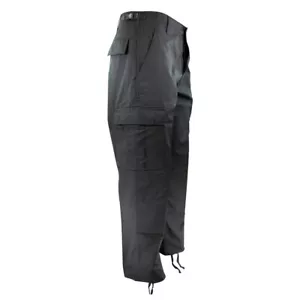 NWT Tact Squad T7010N MEN'S RIPSTOP BDU TROUSERS BLACK 3XL (47-51) - LONG (35) - Picture 1 of 1