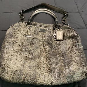 Coach Kristin Python Metallic hobo leather Satchel Shoulder Purse # E1026-15364 - Picture 1 of 12