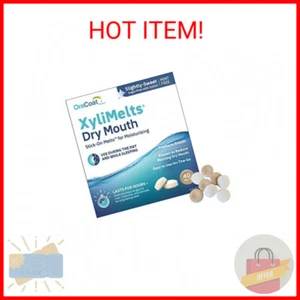 Oracoat XyliMelts Dry Mouth Relief Moisturizing Oral Adhering Discs 40 Count, Sl - Picture 1 of 2