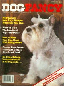 1986 Dog Fancy Magazine: Miniature Schnauzers/Heartworm/Being Alone/Small Yards - Picture 1 of 1