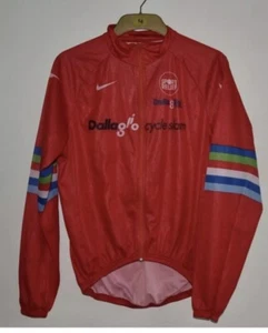 Nike Cycling Jacket Medium Vintage Shiny Silky Made In Italy 🇮🇹 Rare Model - Picture 1 of 7