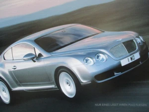Bentley Continental GT Prospekt Modelljahr 2003 Box Broschüre - Bild 1 von 8