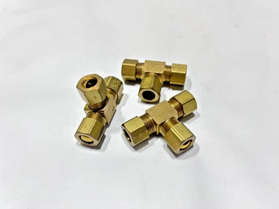 (3) 64x6 WEATHERHEAD Brass 3/8" Tube OD Compression Union Tee - Image 1 of 4