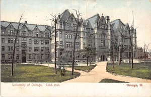 Postal IL: Universidad de Chicago, Cobb Hall, UDB antiguo, brillo - Imagen 1 de 2