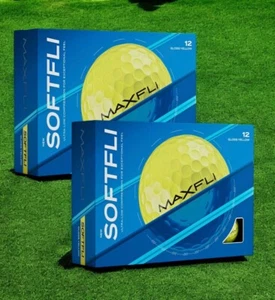 Maxfli SoftFli Golf Balls BULK  24 Pack - Gloss Yellow - Picture 1 of 6