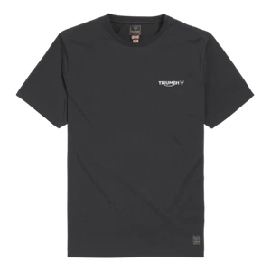 GENUINA Triumph Motorcycles Earling Logotipo Moderno Camiseta - Negro azabache NUEVA - Imagen 1 de 3