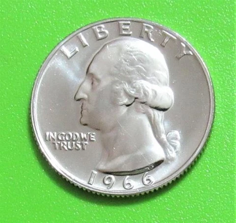 1966 25 Cents - Washington Quarter - Proof Like - Mirror Like Finish Cover
