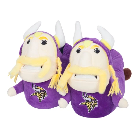Minnesota Vikings 3D Mascot Youth Kids Slippers - NEW - FREE USA SHIPPING Cover