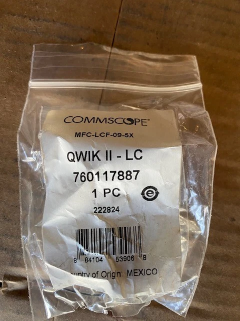 Conector de fibra óptica Commscope 760117887 Qwik II LC - ¡¡COMPRA MÁS Y AHORRA!!! Foto 1 de 1