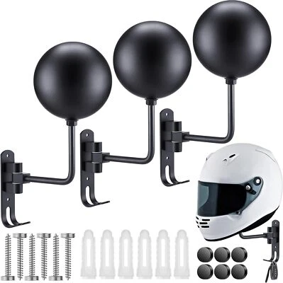 1-3pcs Motorcycle Helmet Holder Hook Jacket Bag Display Rack Wall Mount Hanger - Изображение 1 из 4