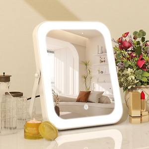 8"X10" Lighted Vanity Mirror, Makeup Mirror with Light, Dimmable Touch Screen, P