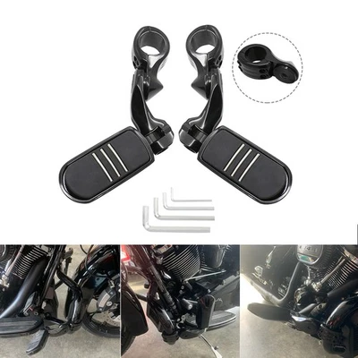 Streamliner Pair Footpegs Pedals w/ Bracket For Harley Softail Sportster Dyna US - Image 1 of 4