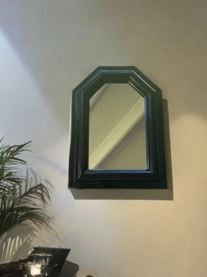 MCM VTG Small Black Hexagon Vanity Mirror Burwood Hollywood Regency Wall Hanging - Image 1 of 4