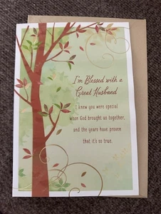 Great Husband On our Anniversary Hallmark Greeting Card TXA99 - Picture 1 of 3