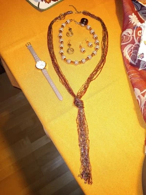 Schmuckkonvolut, Uhr, Ketten, Ohrringe 1978 bis 2025, neu u.gebraucht - Bild 1 von 4