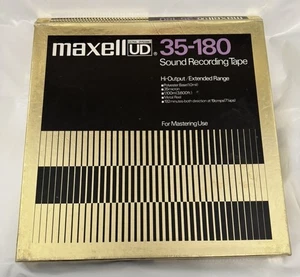 Maxell UD 35-180 Sound Recording Tape For Mastering 10.5” reel 1/4” Pre-Owned. - Picture 1 of 6