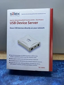 Silex SX-1000U USB Device Server Hub Ethernet imprimantes réseau sans fil Neuf dans sa boîte - Photo 1/6