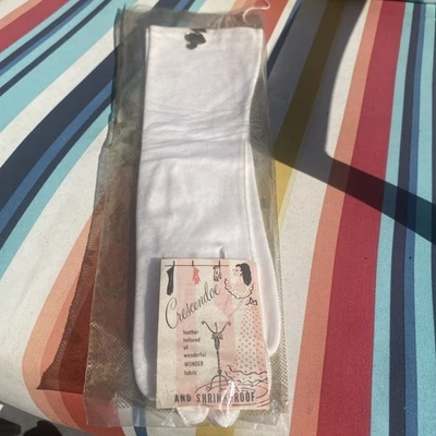 Guantes Largos Crescendoe Blancos Vintage Talla 6.5 ¡Nuevos en Paquete Original! Foto 1 de 4