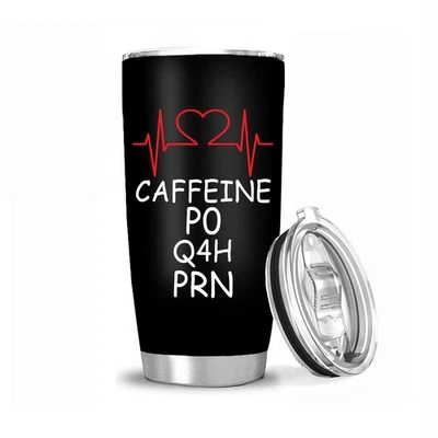 Vaso enfermera 20 oz con tapa, vasos enfermeras taza de café, insertos de acero inoxidable... Foto 1 de 4